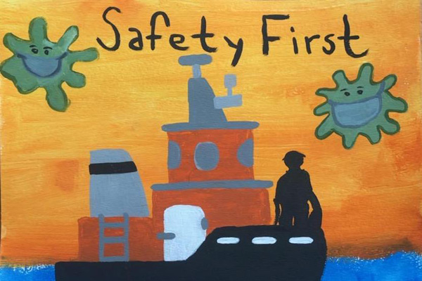A safety first artwork piece by child